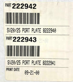 222942 / 222943 SV20/25 Port Plate For Vane Pumps