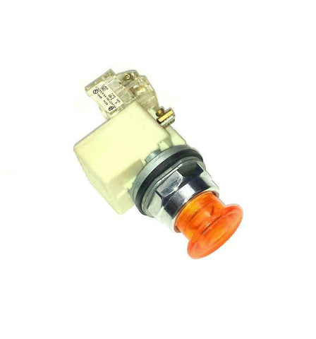 Square D 9001KM35  Mushroom Cap Amber  Pushbutton 1 N.O. Contact