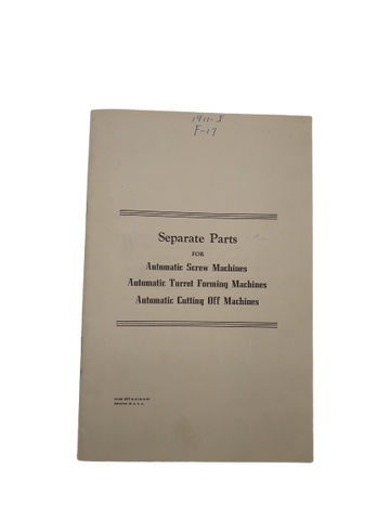 Brown & Sharpe - Separate Parts Manual