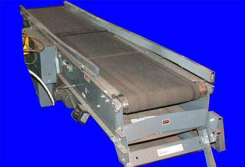 VERY NICE BUSCHMAN 12' GAP BELT POWERED CONVEYOR WITH 1/2 HP MOTOR 230/460 VOLTS