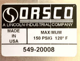 Orsco Lincoln 549-20008 Pneumatic Valve (2 Available)