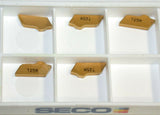 Lot of 7 New Seco 150.10-2.25N-16 T25M Tin Coated Carbide Parting Inserts 00845