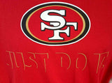 Nike Dri-Fit Men's San Francisco 49ers Just Do It Red Short Sleeve Shirt Size L