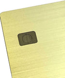 Heavy Metal Stainless Steel Credit Card Blank w/ Chip Slot & Mag Strip Gold