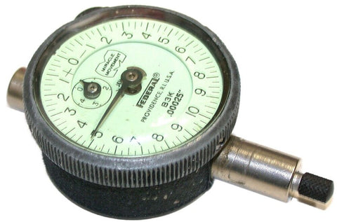 Federal Dial .00025" Indicator w/ Revolution Counter Model B3K