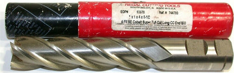 Regal Beloit 1" Diameter 1" Shank 4 Flute Extra Long HSS End Mill 53570 New