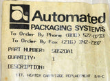 Automated Packaging Systems 58520A1 Heater Cartridge Replacement Kit (2 Avail.)