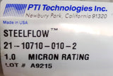 PTI Technologies 21-10710-010-2 Steelflow Pleated Mesh Filter Cartridge 1 Micron