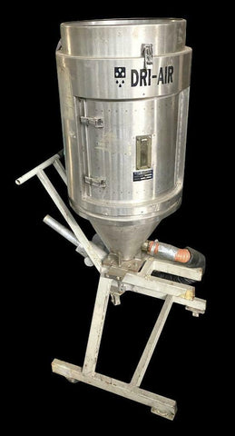 Dri Air RH100 Stainless Steel Drying Hopper 100 LB Capacity Cart Mounted