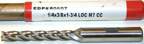 Up to 4 New Brubaker 5/16" Diameter 3/8" Shank 4 Flute X Long HSS End Mill 80607