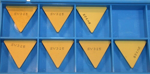 Lot of 7 New Valenite Indexable Tin Coat Carbide Inserts TPG432 SV325