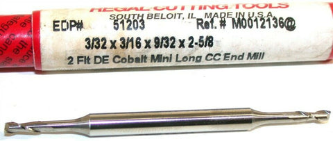 Up to 2 New Regal 3/32" 2 Flute HSS Double End End Mill 51203