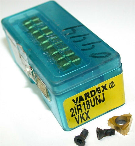 Lot of 10 New Vargus Vardex Tin Coat Carbide Threading Inserts 2IR18UNJ VKX