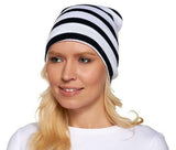 NEW WOMEN'S COLLECTION 18 BOLD STRIPED KNIT BEANIE (300 AVAILABLE)