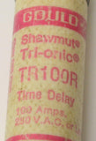 GOULD SHAWMUT  TR100R  TRI-ONIC TIME DELAY FUSE 600 VAC/DC 100 AMP