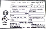 Allen-Bradley 1497-C-BASX-3-N Ser. A Industrial Control Transformer 240/480V