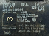 Westinghouse EHB1040 1 Pole Circuit Breaker 40A 277VAC 125VDC