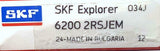 SKF 6200-2RSJEM Deep Groove Ball Bearing 10 mm X 30 mm X 9 mm