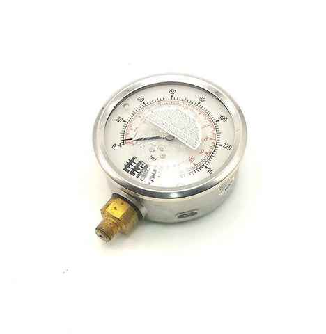 LENZ  AFC-160-4  Liquid Filled Gauge 1/4 NPT 4" Face Diameter 0-160 PSI