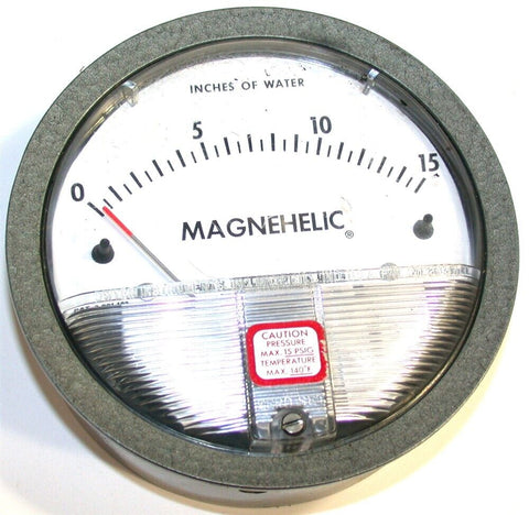 Dwyer Magnehelic 0 to 15 Differential Pressure Gage 2015C