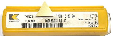 Lot of 5 New Kennametal TiN Coat KENDEX Indexable Turning Inserts TPG322 KC730