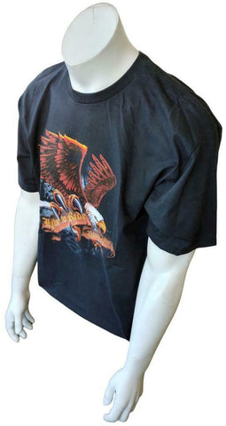 Harley Davidson Motorcycle Men's Eagle Live To Ride Ride To Live Black Shirt L