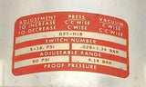 New Barksdale  D2T-H18  Pressure Switch  60 PSI 1/4 NPT