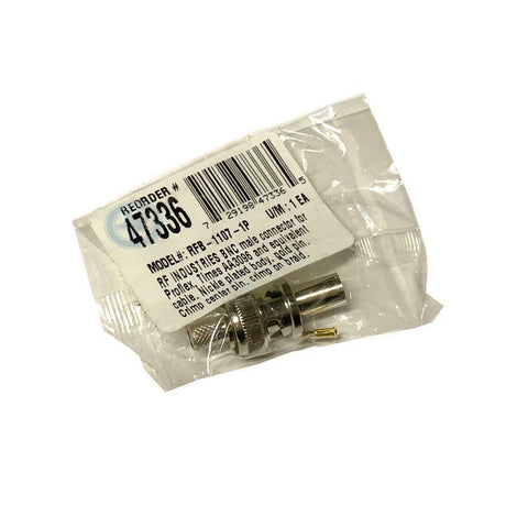 New RF Industries RFB-1107-1P BNC Male Connector (4 Available)