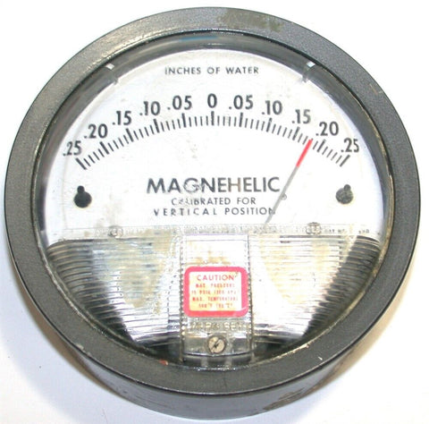 Dwyer Magnehelic .25-0-.25 Zero Center Differential Pressure Gage 2300-0