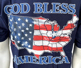 Fruit Of The Loom God Bless America Indiana USA Flag Graphic Shirt Size Large