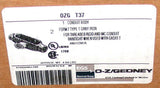 NEW BOX OF 2 O-Z / GEDNEY  OZG T37   1" GRAY IRON CONDUIT BODY TEES FORM 7