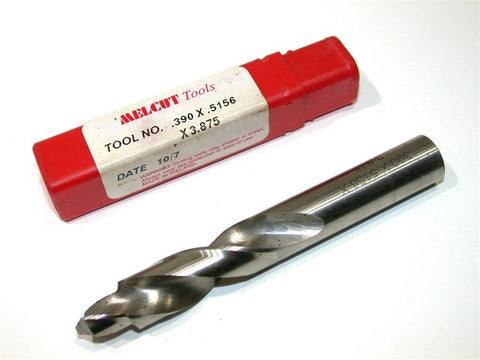 NEW MELCUT 2 FLUTE STEP DRILL .5156" DIAMETER W/ .390 STEP