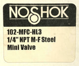 Noshok 102-MFC-HL3 Steel Mini Valve 1/4" NPT Male - Female