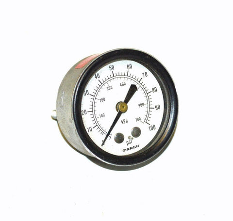 MARSH 0-100 PSI 0-700 KPA PRESSURE GAUGE 1/4" NPT BACK MOUNT