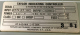 TAYLOR INSTRUMENT CO. M74-0484 C-70M4 INDICATING CONTROLLER 117 VOLTS 10 WATTS