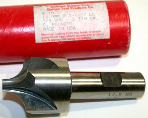 Up to 2 New Quinco 14MM Diameter Corner Rounding 4 Flute End Mills F-19