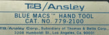 Thomas & Betts Ansley 779-2100 Blue Macs Hand Crimping Tool