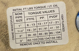 Edlon Crane A395-150 1-1/2" Flanged Valve PTFE Line
