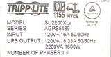 Tripp-Lite SU2200XLa Smart Online UPS Tower 1600W 2200VA