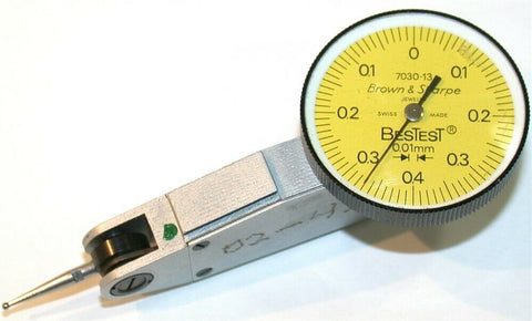 Brown & Sharpe Bestest .01MM Test Dial Indicator 7030-13
