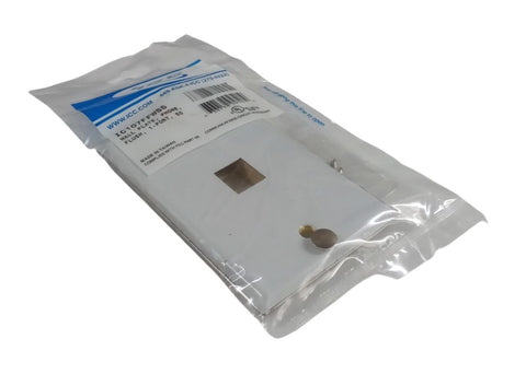 Lot of (2) ICC IC107FFWSS Single Phone Line Flush Wall Plate SS - White