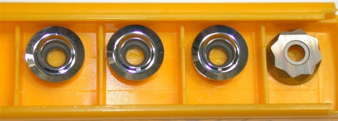 Lot of 4 New 1/2" Diameter x 3/16 thk Screw On Carbide Milling Indexable Inserts