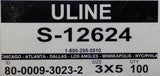 U-Line S-12624 Anti-Static Shield Bag 3" x 5" - Box of (100)