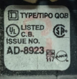 Square D QOB320 3 Pole Circuit Breaker 20A 240VAC 3 PH Bolt-On Mount