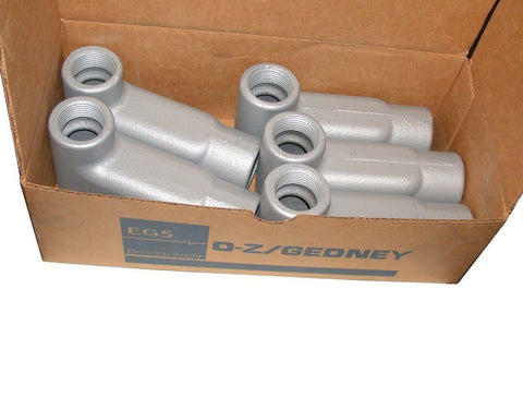 NEW BOX OF 5 O-Z / GEDNEY  OZG LB37   1" GRAY IRON CONDUIT BODIES FORM 7