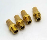 Unbranded 1/8" Brass Male Pneumatic Exhaust Muffler Silencer (Lot of 4)