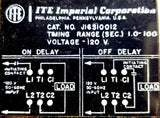 ITE J16S10012 On-off Delay Timer 120VAC 1-100Sec