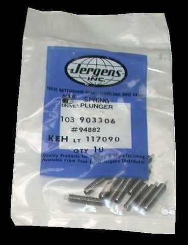 New Pack of 10 Jergens Inc.  94882  Spring Plungers Made in USA