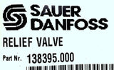 Sauer Danfoss 138395.000 Relief Cartridge Valve