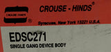 Crouse-Hinds EDSC271 Single Gang Explosion Proof Box 3/4" HUB
